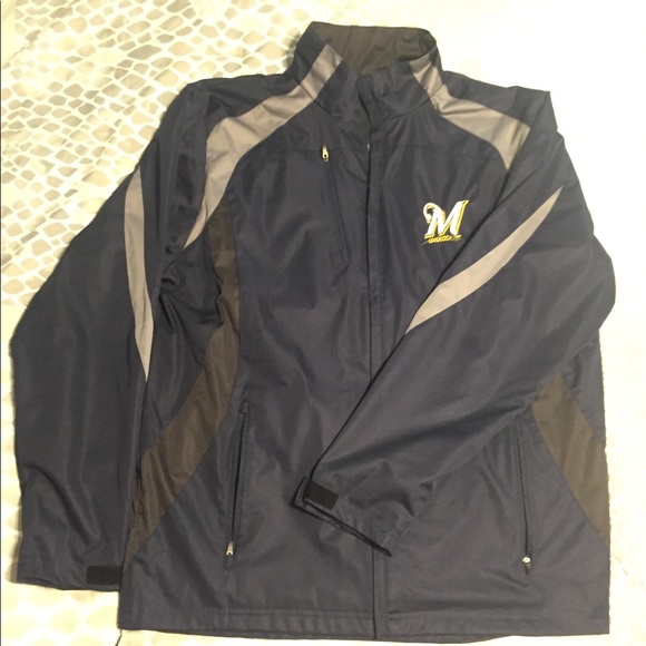 Antigua Other - Milwaukee Brewers lightweight zip up jacket size L